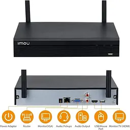 Відеореєстратор IMOU NVR 8 каналів IP Wi-Fi | Full HD 1080P - мініатюра 4
