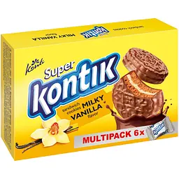 Уцінка. Набір печиво-сендвіч Konti Super Kontik ванільний молочний 270 г  - мініатюра 1