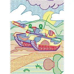 Водна розмальовка Військова техніка велика кольоровий контур (F00025854) - мініатюра 2