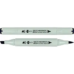 Набір спиртових маркерів Santi Brush SA-120 чорний 6 шт. (390934)
