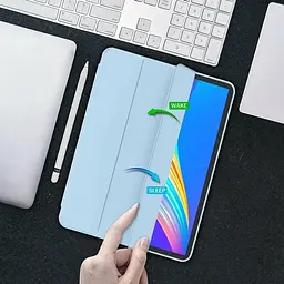 Чохол-книжка BeCover Tri Fold Soft TPU Silicone для Apple iPad Pro Pro 13" M4 2024 Light Blue (711753) - мініатюра 4