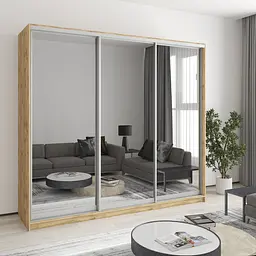 Шафа-купе тридверна MebelStar Комбо AL 3 Дзеркала 230x45x210 см Дуб тахо (MBS-4286)