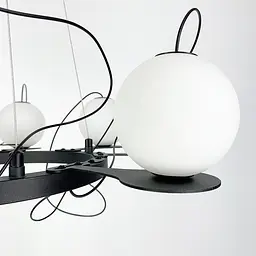 Люстра у формі кільця Hubble Bubble Ø 80 см | Line F | Арт. D8345-800-10 BK - мініатюра 2