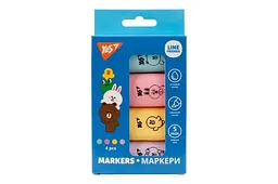 Набір текстовиділювачів YES Line Friends маркери для тексту 4 шт, на водній основі (390711)