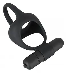 Ерекційне кільце Black Velvets Cock & Ball Ring із вібрацією, створене для двох You2Toys 42-05859550000 87308 - мініатюра 1