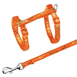Шлейка з повідцем Trixie для кошенят, з рибками, нейлон, 23-39 см/10 мм (кольори в асортименті) - мініатюра 3