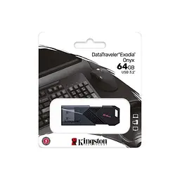 Флеш-накопичувач Kingston USB 3.2 DT Exodia Onyx 64GB чорний - мініатюра 2