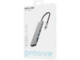 Мультипортовий адаптер ProVET Iron Link 7 in 1 Hub Silver (HBIL00222004) - мініатюра 4