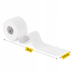 Стрічка кінезіологічна (кінезіо тейп) 4FIZJO Rigid Tape 3.8 см x 10 м жорстка White (P-5905973400817) - мініатюра 3