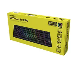 Клавіатура ігрова механічна HATOR HTK-4181 Wireless UA Skyfall 80 PRO Black Aurum Vanila Silent switches - мініатюра 7