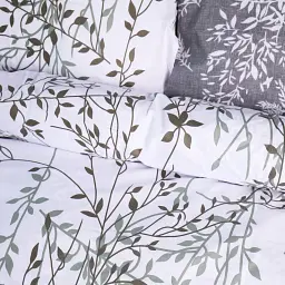 Комплект дитячої постільної білизни MirSon Ranforce Elite 17-0668 Grey Blooms 110х140 см сіро-білий (2200009930911) - мініатюра 2