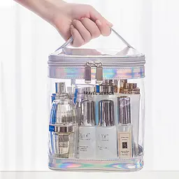 Косметичка Маленька 8321 22х15х14 см срібляста - мініатюра 3
