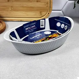 Форма скляна Luminarc Smart Cuisine Wavy Granit для запікання овальна 29 x 17 см (X1632) - мініатюра 3