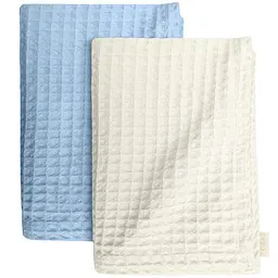 Набір рушників Cosas Cube Light Blue & Cube White 2 шт. (SetTowel_95-SqLightBlue_130-SqWhite)