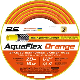 Шланг для поливу 2Е AquaFlex Orange 1/2" 20 м (2E-GHE12OE20)