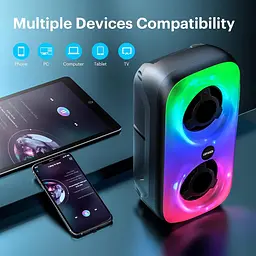 Портативний динамік LEFANDI Bluetooth, бездротовий динамік Bluetooth 5.0 зі стереозвуком, FM-радіо, тривалий час відтворення - мініатюра 2
