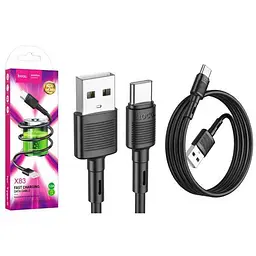 Кабель Hoco X83 Pisces Cable USB to Type-C 3A 1m Black