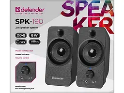 Колонки для комп'ютера Defender SPK-190 Black (65190) - мініатюра 4