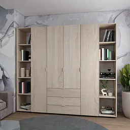 Комплект Doros Гелар з 2 Етажерками Дуб сонома 4 ДСП 231.4х49.5х203.4 (42005050) - мініатюра 1