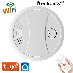 Датчик диму wifi пожежний датчик Nectronix G2-W, оповіщення на смартфон у додаток Tuya smart (100819) - мініатюра 2