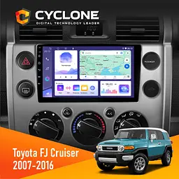 Штатна магнітола Toyota FJ Cruiser 2007-2016 Black Cyclone C9-011 4x64, DSP Cyclone (НФ-00009049)
