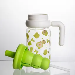 Скляна пляшка для води Apple із ситечком 1,1 л, зелена Yiwu HP-GM-29 - мініатюра 3