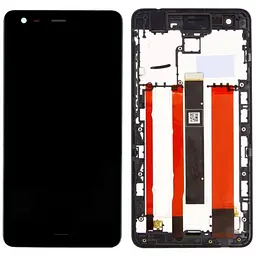 Дисплей Nokia 2.1 чорний, оригінал PRC, з рамкою