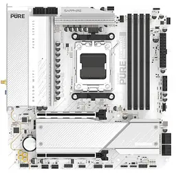 Материнська плата Sapphire PURE B850M WIFI (52123-02-40G) (Socket AM5, AMD B850, Micro-ATX) - мініатюра 1