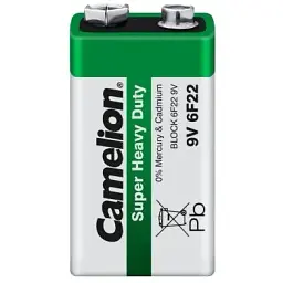 Батарейка Camelion Крона 6F22 9V Super Heavy Duty Green * 1 (6F22-SP1G)