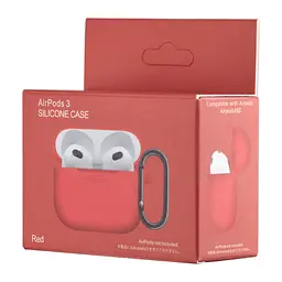 Чехол Silicone Case 1,2mm для AirPods 3 красный - миниатюра 2