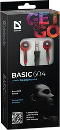 Навушники Defender Basic-604 Black-Red (63605) (6239436) - мініатюра 3