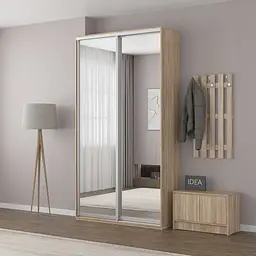 Шафа-купе Idea серія 5 130 x 45 x 210 см Дуб сонома Дзеркало