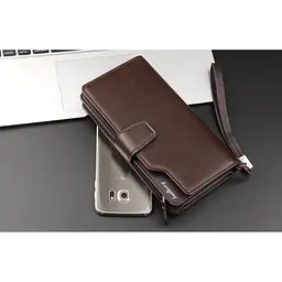 Чоловічий гаманець клатч портмоне барсетка Baellerry business S1063 Коричневий - мініатюра 6