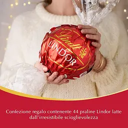 Подарунковий набір шоколадних цукерок Lindt Lindor Maxi Boule Praline di Cioccolato al Latte 44шт 550 г - мініатюра 5