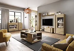 Вітрина низька Perfect Home Арко / Arco 1-дверна 1D1W/72 Дуб артизан/графіт (PFH-091060) - мініатюра 6