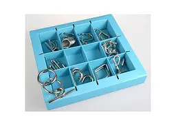 Набір головоломок Eureka Metal Puzzles блакитний 10 шт. (473356) - мініатюра 2
