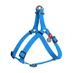 Шлея для собак WAUDOG Waterproof з QR паспортом L Ш 25 мм Д 60-90 см блакитна (27672)