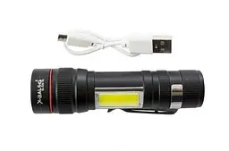 Ручний ліхтар BL-520-T6+COB zoom + microUSB (3 режими) - мініатюра 4