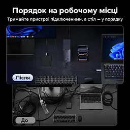 Док-станція USB-C з відсіком SSD UGREEN Revodok Pro CM923 10 в 1 HDMI до 4K 60 Гц M.2 NVMe (55735) - мініатюра 13