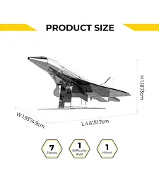 Колекцiйна модель Metal Time Supersonic Legend Concorde Airplane MT078 - мініатюра 5