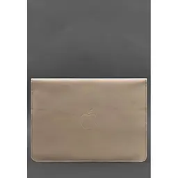 Шкіряний чохол-конверт BlankNote на магнітах для MacBook 15 дюйм Світло-бежевий - мініатюра 2