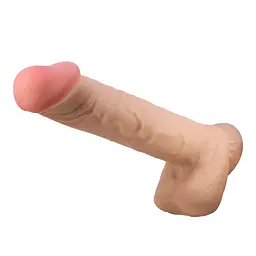 Фалоімітатор Baile Sliding Skin Bendable 10.2'' 26 см тілесний - мініатюра 3