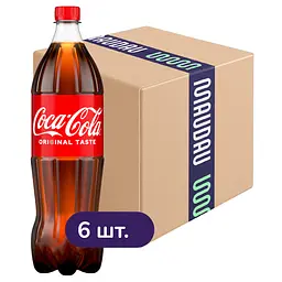 Упаковка напою Coca-Cola безалкогольний сильногазований 7.5 л (1.25 л х 6 шт.)