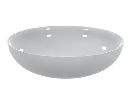Умивальник Miraggio TOBI (0002699) Miramarble, Глянцевий, Накладний, Білий - мініатюра 4