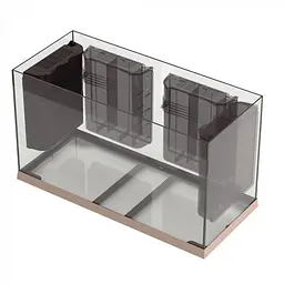 Акваріум Ferplast DUBAI 80 MELODIA GREY 81 x 36 x h 51 cm - 125 L - мініатюра 7