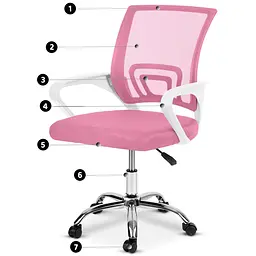 Офісне крісло Sofotel Emeri Pink (242001) - мініатюра 8