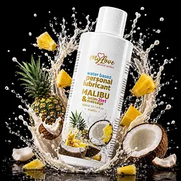 Лубрикант MyLove Aroma Series IntimMassage 2in1 Malibu, 300 мл - мініатюра 2