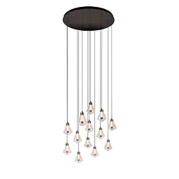 Каскадний підвісний LED світильник Levistella 999103F-13 AB+CL модерн 26W на 13 плафонів - мініатюра 4