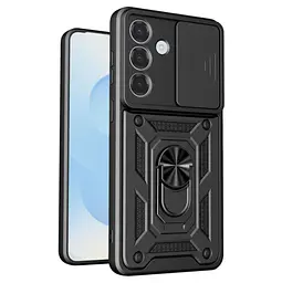 Чохол Primo Shockproof для Samsung Galaxy S26 (SM-S942) протиударний, з підставкою і шторкою камери Black - мініатюра 2