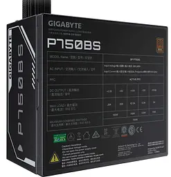 Блок живлення GIGABYTE P750BS 750W 80+ Bronze (GP-P750BS) Black - мініатюра 2